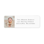 Aangepaste foto Modern Return Address Labels (Voorkant)