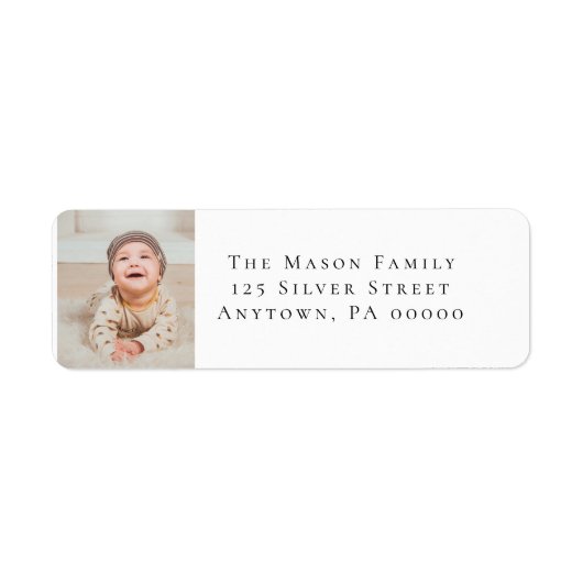 Aangepaste foto Modern Return Address Labels (Voorkant)