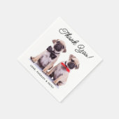 Aangepaste foto Modern Simple Cute Dog Pet Weddens Servet (Hoek)