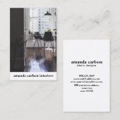 Aangepaste foto modern vet voor architecten ontwer visitekaartje (Voorkant / Achterkant)