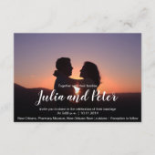 Aangepaste foto Modern Weddenschap Informatiekaartje (Voorkant)