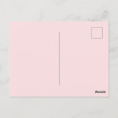 Aangepaste foto Modern Writing Scattered Pink Hear Briefkaart (Achterkant)