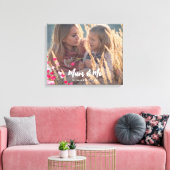 Aangepaste foto Modern Writing Scattered Pink Hear Canvas Afdruk (Insitu (Woonkamer))