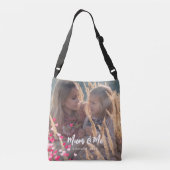 Aangepaste foto Modern Writing Scattered Pink Hear Crossbody Tas (Achterkant)