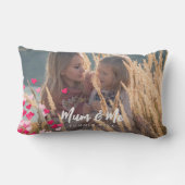 Aangepaste foto Modern Writing Scattered Pink Hear Kussen (Achterkant)