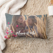 Aangepaste foto Modern Writing Scattered Pink Hear Kussen (Deken)