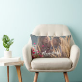 Aangepaste foto Modern Writing Scattered Pink Hear Kussen (Stoel)