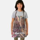 Aangepaste foto Modern Writing Scattered Pink Hear Schort (Insitu)