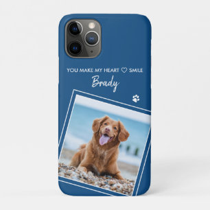 Aangepaste foto moderne blauwe hond Case-Mate iPhone case