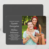 Aangepaste foto + moderne bruiloft kaart (Voorkant / Achterkant)