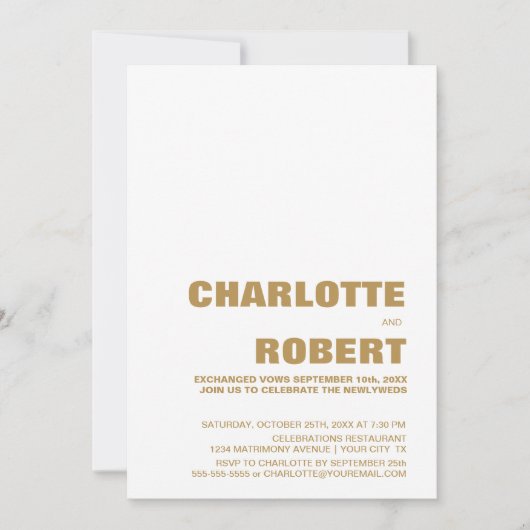 Aangepaste foto moderne bruiloftsreceptie kaart (Voorkant)