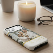 Aangepaste foto Moderne Chic Gouden Datum Familieh Case-Mate iPhone Case