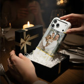 Aangepaste foto Moderne Chic Gouden Datum Familieh Case-Mate iPhone Case
