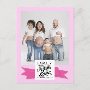 Aangepaste foto moderne citaat familie leuke ansic briefkaart