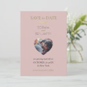 Aangepaste foto Moderne Eenvoudige en Minimalistis Save The Date (Staand voorkant)