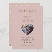 Aangepaste foto Moderne Eenvoudige en Minimalistis Save The Date (Voorkant / Achterkant)