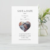 Aangepaste foto Moderne Eenvoudige en Minimalistis Save The Date (Staand voorkant)