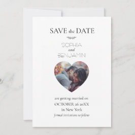 Aangepaste foto Moderne Eenvoudige en Minimalistis Save The Date
