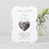 Aangepaste foto Moderne Eenvoudige en Minimalistis Save The Date (Staand voorkant)