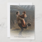 Aangepaste foto Moderne Eenvoudige legante scriptb Save The Date (Achterkant)