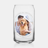 Aangepaste foto Moderne elegante bruiloft Blikvorm Glas (Voorkant)