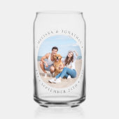 Aangepaste foto Moderne elegante bruiloft Blikvorm Glas (Achterkant)