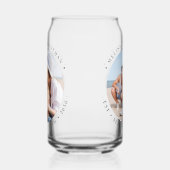 Aangepaste foto Moderne elegante bruiloft Blikvorm Glas (Links)