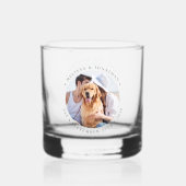 Aangepaste foto Moderne elegante bruiloft Whisky Glas (Voorkant)