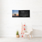 Aangepaste foto moderne elegante trouw spandoek (Insitu)