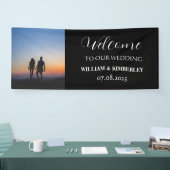Aangepaste foto moderne elegante trouw spandoek (Beurs)