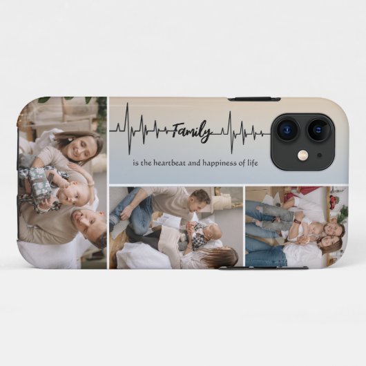 Aangepaste foto Moderne familie Collage iPhone Cas Case-Mate iPhone Case (Achterkant (horizontaal))