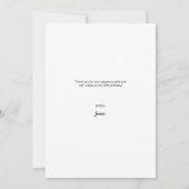 Aangepaste foto moderne handlettering 50ste verjaa bedankkaart (Achterkant)