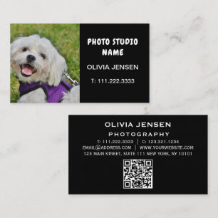 Aangepaste foto Moderne huisdier fotografie Visitekaartje