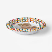 Aangepaste foto moderne kleurrijke gepersonaliseer papieren kommen (Gebogen)