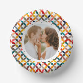 Aangepaste foto moderne kleurrijke gepersonaliseer papieren kommen (Voorkant)