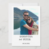 Aangepaste foto Moderne ontspannen bruiloft Kaart (Voorkant)