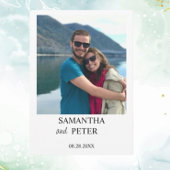 Aangepaste foto Moderne ontspannen bruiloft Kaart