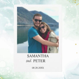 Aangepaste foto Moderne ontspannen bruiloft Kaart