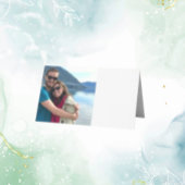 Aangepaste foto Moderne ontspannen bruiloft Plaatskaartje