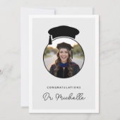 Aangepaste foto moderne PhD doctorsgraad afgestude Kaart (Voorkant)