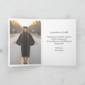 Aangepaste foto moderne PhD doctorsgraad afgestude Kaart (Binnen)