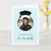 Aangepaste foto moderne PhD doctorsgraad afgestude Kaart (Gele Bloem)