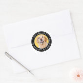Aangepaste foto Moderne ronde retour adres Sticker (Envelop)