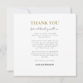 Aangepaste foto Moderne strand bruiloft dank u (Achterkant)