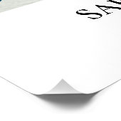 Aangepaste foto Moderne Strand Bruiloft Welkomstbo Perfect Poster (Hoek)