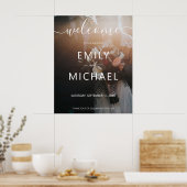 Aangepaste foto moderne trouw welkomstposter poster (Keuken)