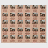 Aangepaste foto moderne typografie bericht Kerstmi Cadeaupapier (Vlak)