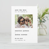 Aangepaste foto moderne typografie eenvoudige brui save the date (Staand voorkant)
