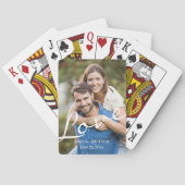 Aangepaste foto moderne verloving pokerkaarten (Achterkant)