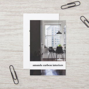 Aangepaste foto moderne, vetgedrukte witte archite visitekaartje